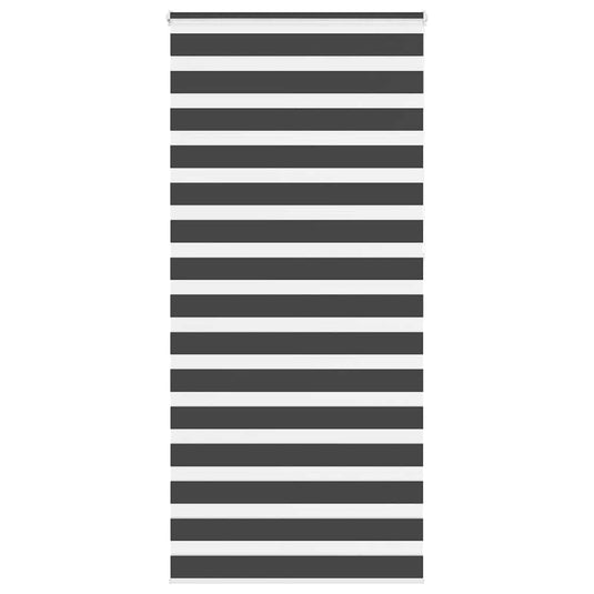 Vidaxl zebra rolgordijn 110x230 cm stofbreedte 105,9 cm zwart