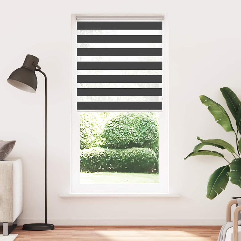 Load image into Gallery viewer, Vidaxl zebra rolgordijn 110x230 cm stofbreedte 105,9 cm zwart
