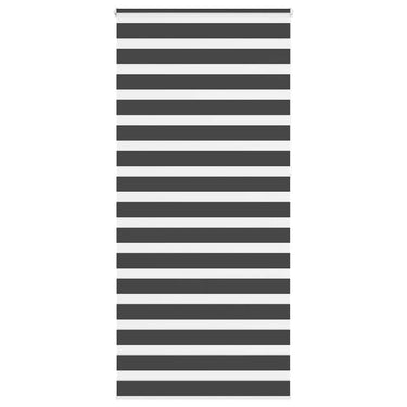 Vidaxl zebra rolgordijn 115x230 cm stofbreedte 110,9 cm zwart
