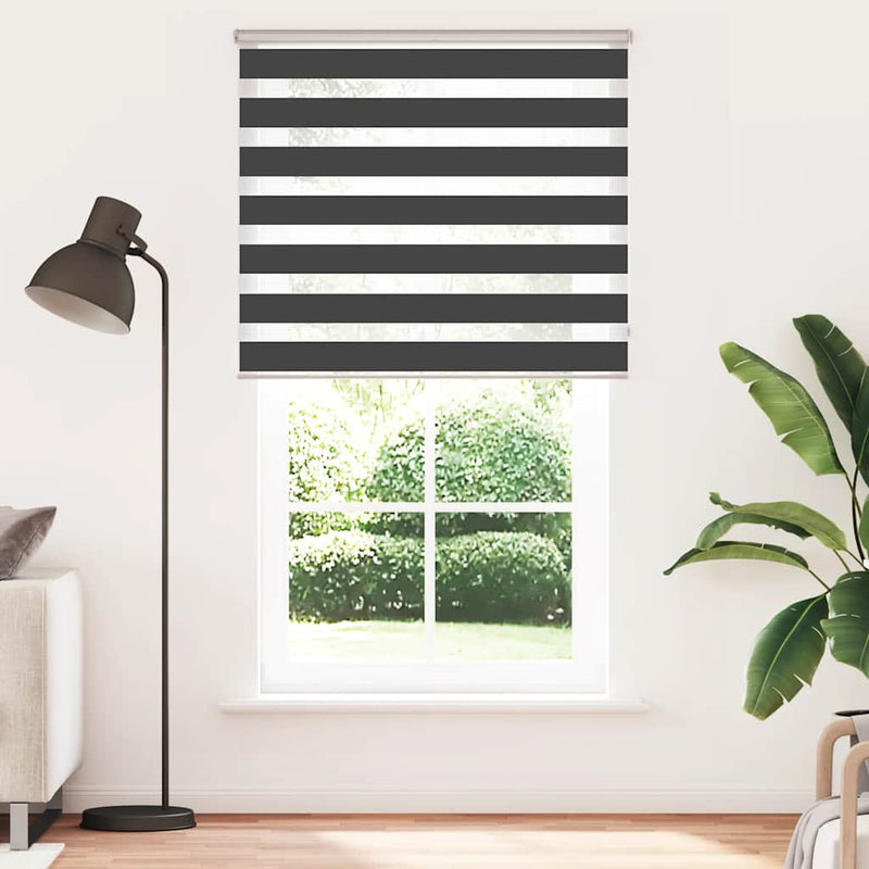 Load image into Gallery viewer, Vidaxl zebra rolgordijn 120x230 cm stofbreedte 115,9 cm zwart
