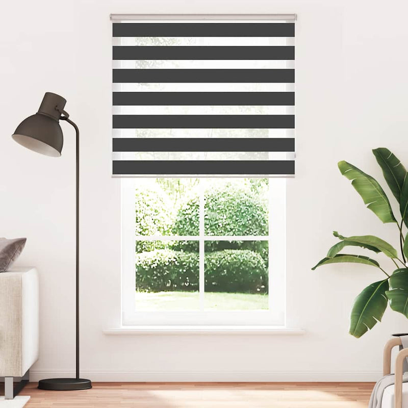 Load image into Gallery viewer, Vidaxl zebra rolgordijn 125x230 cm stofbreedte 120,9 cm zwart
