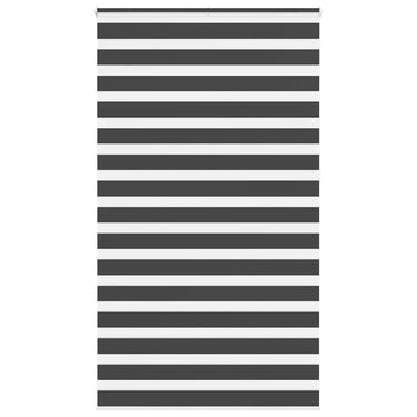 Vidaxl zebra rolgordijn 130x230 cm stofbreedte 125,9 cm zwart