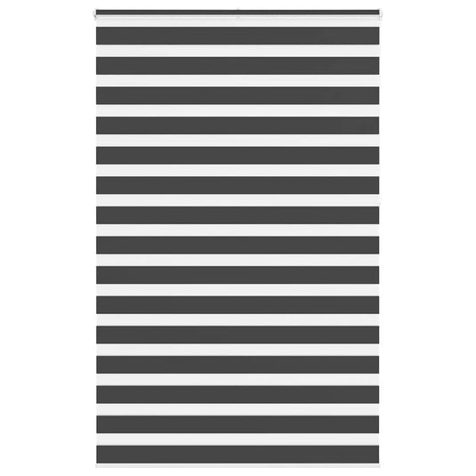 Vidaxl zebra rolgordijn 145x230 cm stofbreedte 140,9 cm zwart