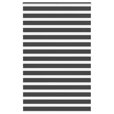 Vidaxl zebra rolgordijn 150x230 cm stofbreedte 145,9 cm zwart