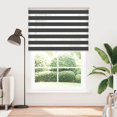 Vidaxl zebra rolgordijn 165x230 cm stofbreedte 160,9 cm zwart