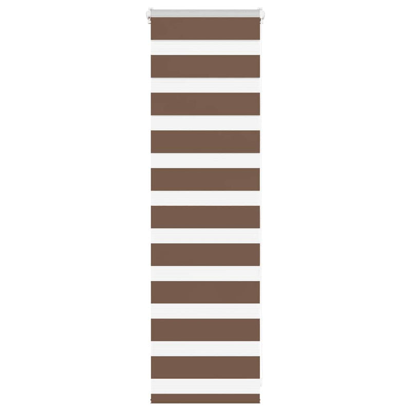 Load image into Gallery viewer, Vidaxl zebra rolgordijn 40x100 cm stofbreedte 35,9 cm polyester bruin
