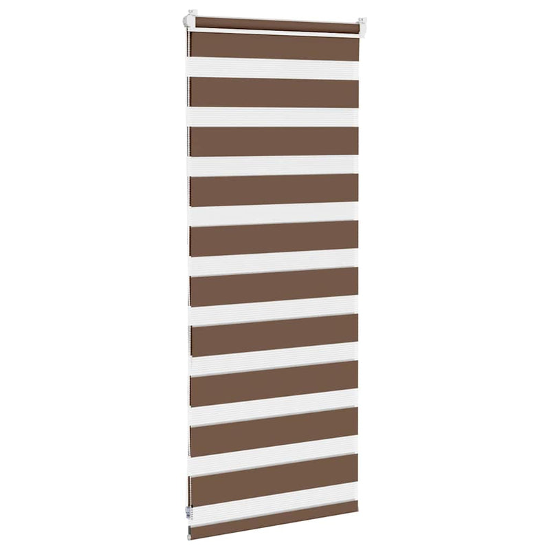 Load image into Gallery viewer, Vidaxl zebra rolgordijn 60x100 cm stofbreedte 55,9 cm polyester bruin
