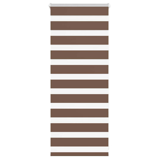Vidaxl zebra rolgordijn 65x100 cm stofbreedte 60,9 cm polyester bruin