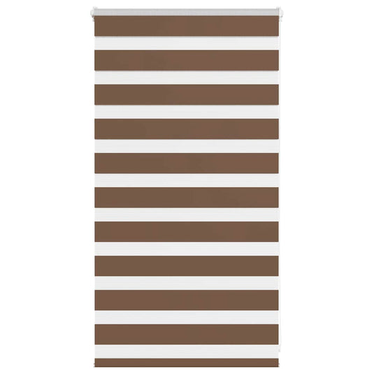 Vidaxl zebra rolgordijn 70x100 cm stofbreedte 65,9 cm polyester bruin