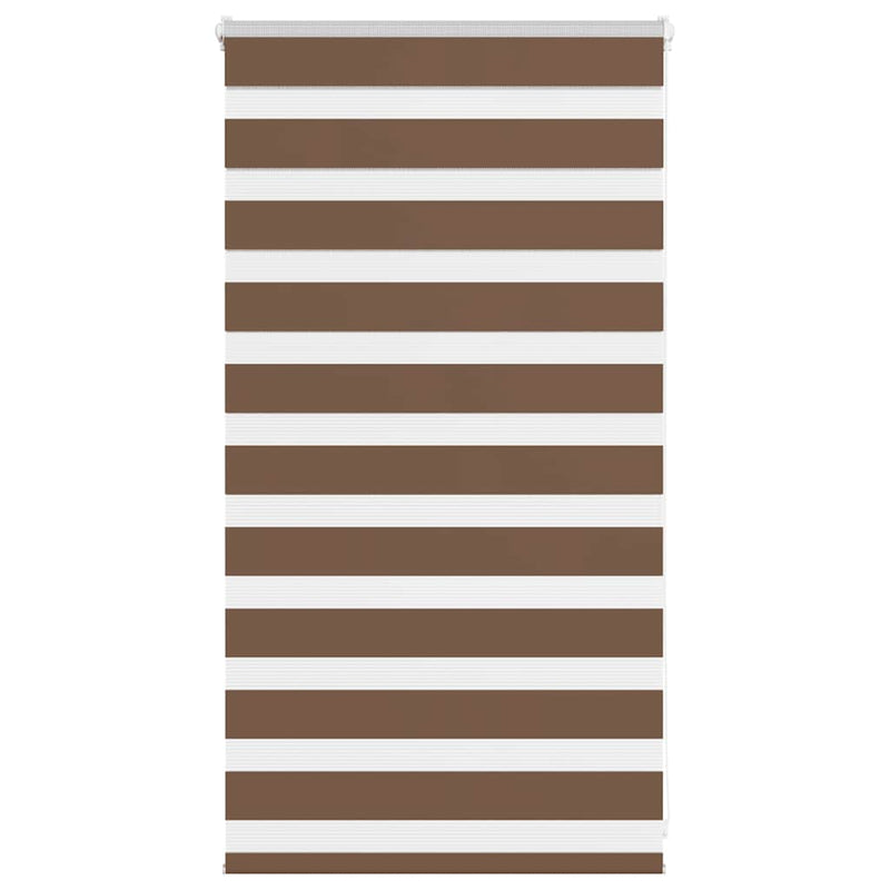 Load image into Gallery viewer, Vidaxl zebra rolgordijn 80x100 cm stofbreedte 75,9 cm polyester bruin
