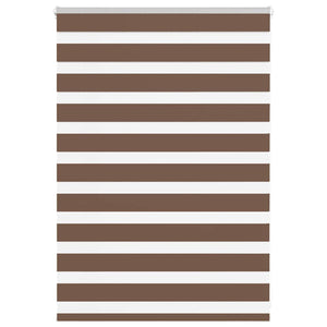 Vidaxl zebra rolgordijn 100x100 cm stofbreedte 95,9 cm polyester bruin