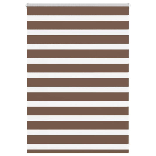 Vidaxl zebra rolgordijn 100x100 cm stofbreedte 95,9 cm polyester bruin