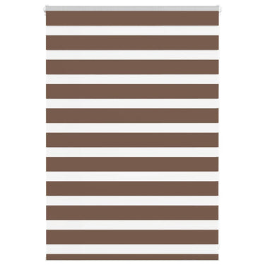 Vidaxl zebra rolgordijn 105x100 cm stofbreedte 100,9cm polyester bruin