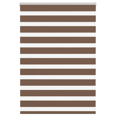 Vidaxl zebra rolgordijn 110x100 cm stofbreedte 105,9cm polyester bruin