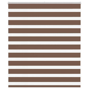 Vidaxl zebra rolgordijn 120x100 cm stofbreedte 115,9cm polyester bruin