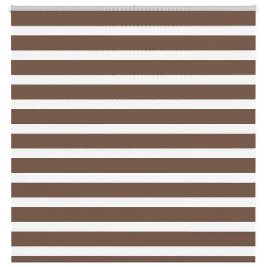 Vidaxl zebra rolgordijn 140x100 cm stofbreedte 135,9cm polyester bruin