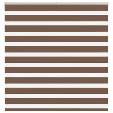 Vidaxl zebra rolgordijn 145x100 cm stofbreedte 140,9cm polyester bruin