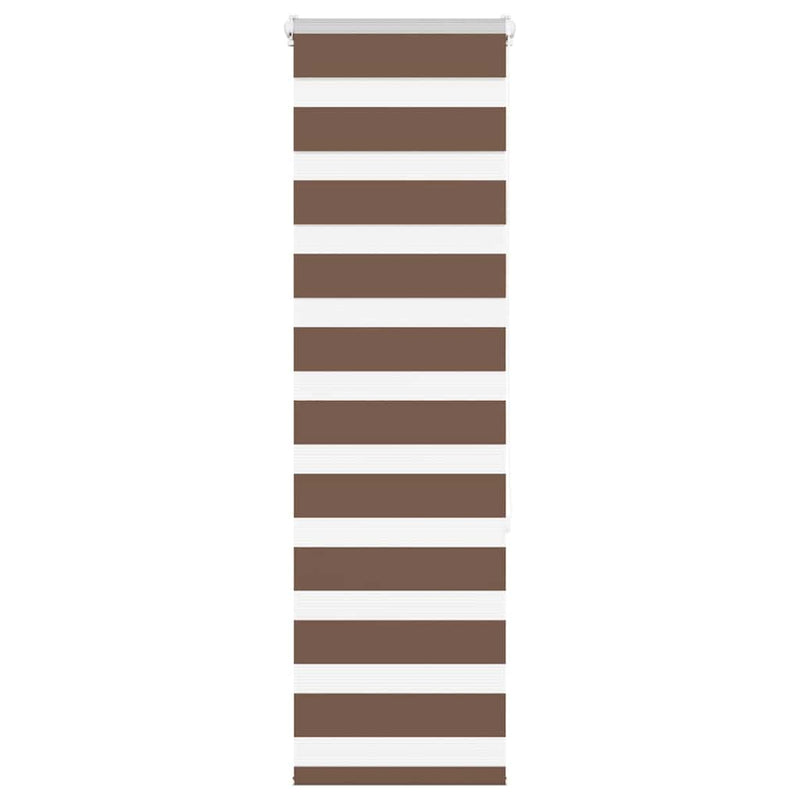 Load image into Gallery viewer, Vidaxl zebra rolgordijn 40x150 cm stofbreedte 35,9 cm polyester bruin
