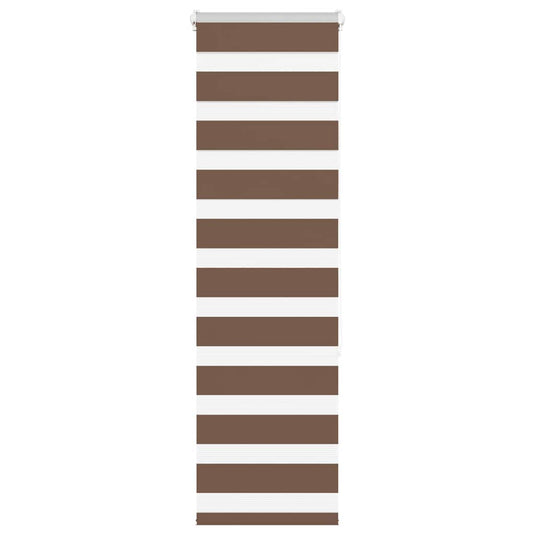 Vidaxl zebra rolgordijn 50x150 cm stofbreedte 45,9cm polyester bruin
