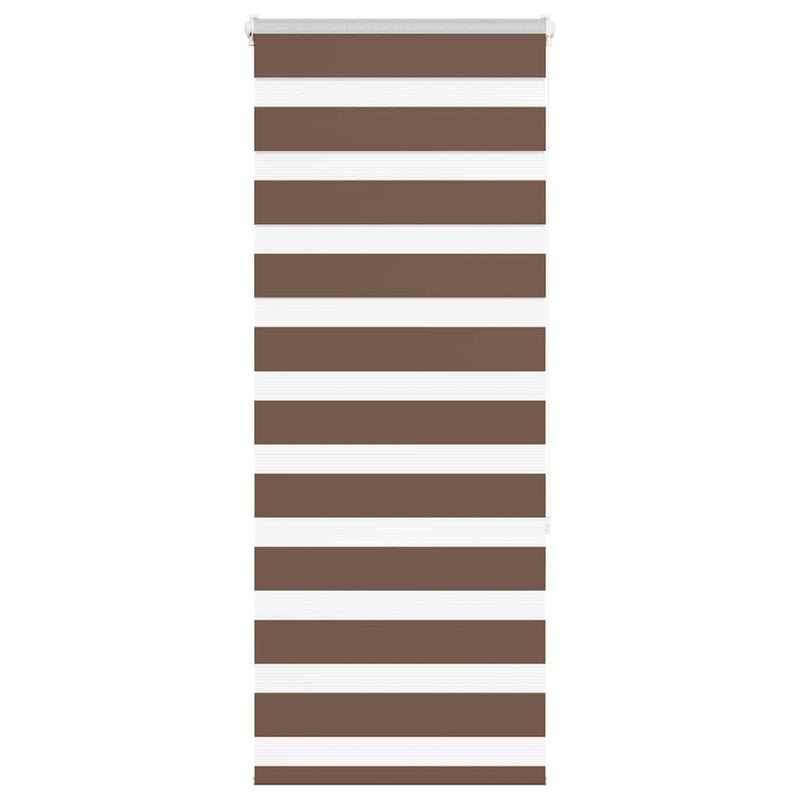 Load image into Gallery viewer, Vidaxl zebra rolgordijn 55x150 cm stofbreedte 50,9 cm polyester bruin
