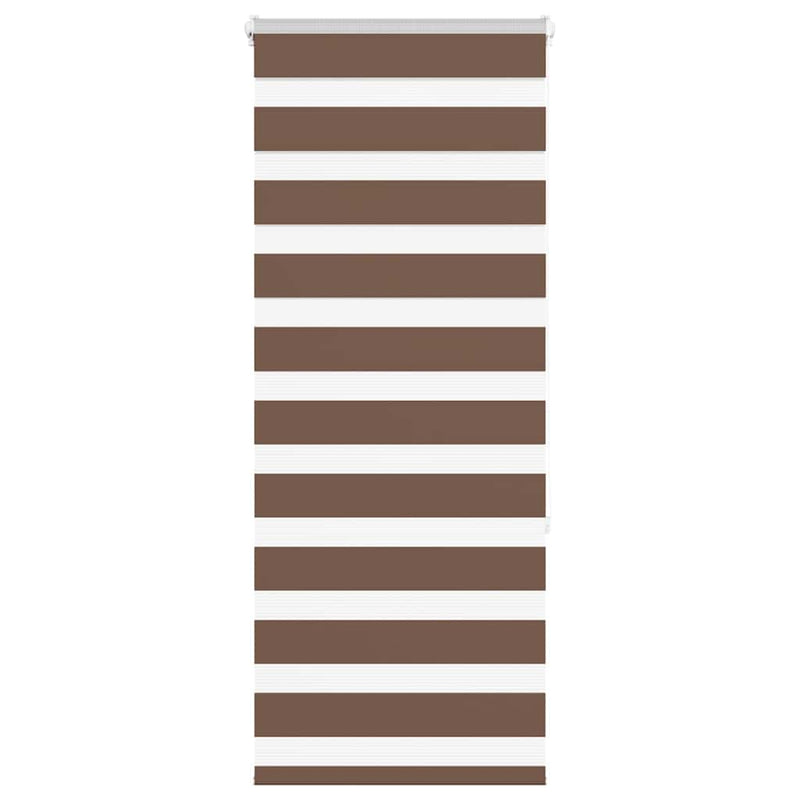 Load image into Gallery viewer, Vidaxl zebra rolgordijn 60x150 cm stofbreedte 55,9 cm polyester bruin
