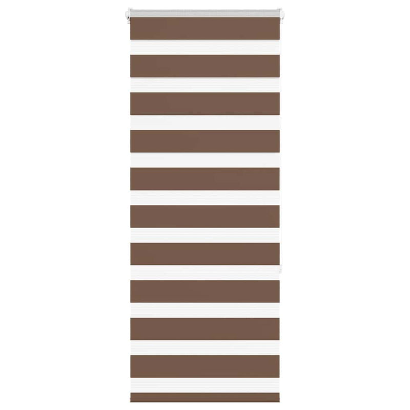 Load image into Gallery viewer, Vidaxl zebra rolgordijn 65x150 cm stofbreedte 60,9 cm polyester bruin
