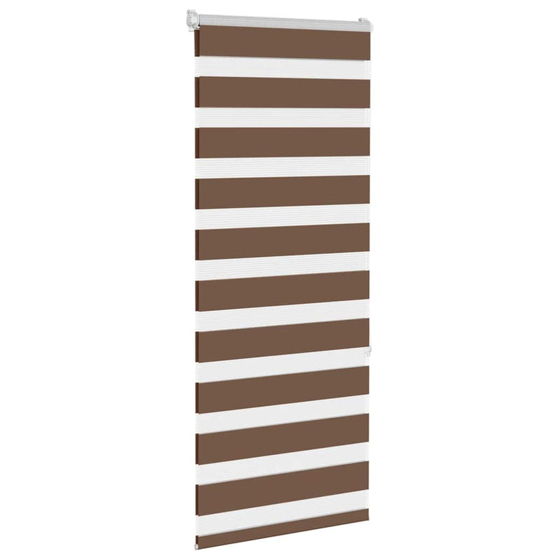 Load image into Gallery viewer, Vidaxl zebra rolgordijn 65x150 cm stofbreedte 60,9 cm polyester bruin
