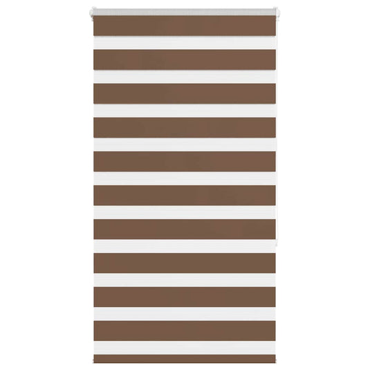 Vidaxl zebra rolgordijn 75x150 cm stofbreedte 70,9 cm polyester bruin