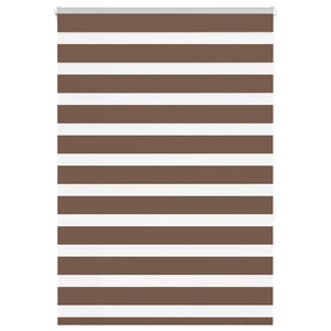 Vidaxl zebra rolgordijn 105x150 cm stofbreedte 100,9cm polyester bruin