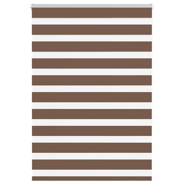 Vidaxl zebra rolgordijn 105x150 cm stofbreedte 100,9cm polyester bruin