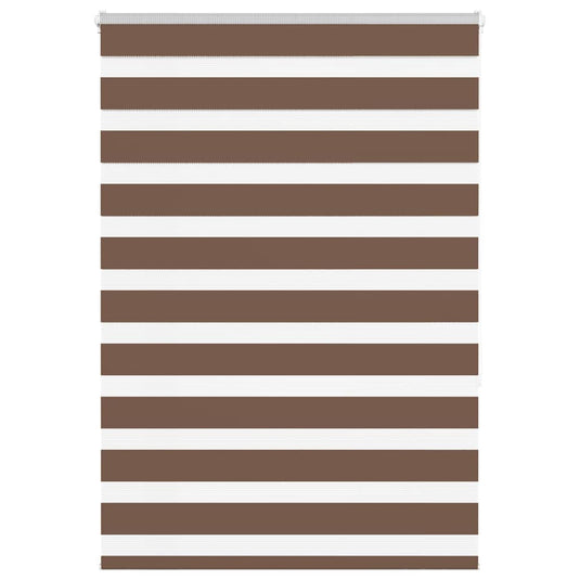 Vidaxl zebra rolgordijn 105x150 cm stofbreedte 100,9cm polyester bruin