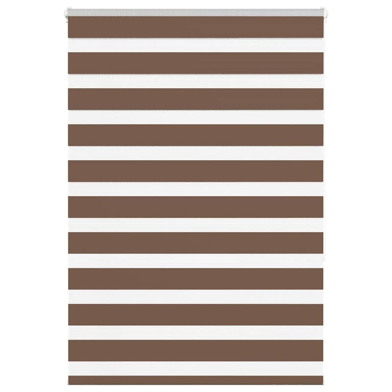 Load image into Gallery viewer, Vidaxl zebra rolgordijn 110x150 cm stofbreedte 105,9cm polyester bruin
