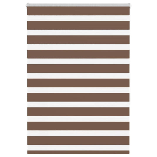 Vidaxl zebra rolgordijn 110x150 cm stofbreedte 105,9cm polyester bruin