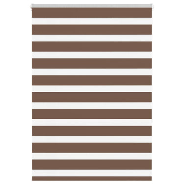 Vidaxl zebra rolgordijn 115x150 cm stofbreedte 110,9cm polyester bruin