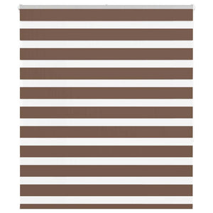 Vidaxl zebra rolgordijn 120x150 cm stofbreedte 115,9cm polyester bruin