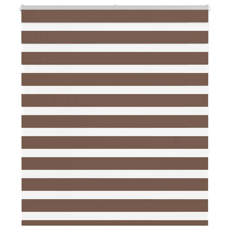 Load image into Gallery viewer, Vidaxl zebra rolgordijn 120x150 cm stofbreedte 115,9cm polyester bruin
