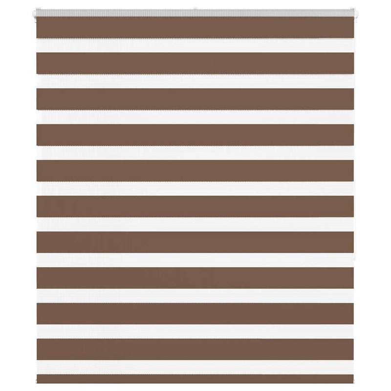 Load image into Gallery viewer, Vidaxl zebra rolgordijn 135x150 cm stofbreedte 130,9cm polyester bruin
