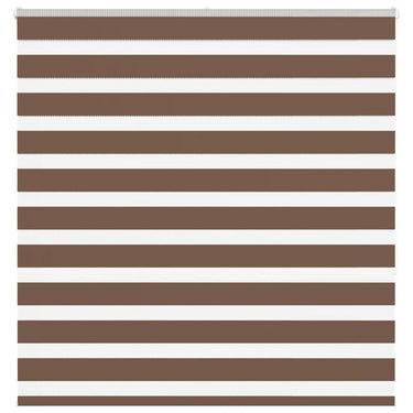 Vidaxl zebra rolgordijn 145x150 cm stofbreedte 140,9cm polyester bruin
