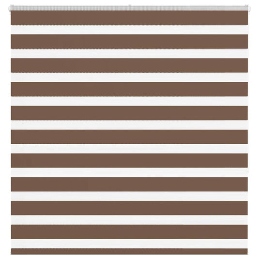 Vidaxl zebra rolgordijn 145x150 cm stofbreedte 140,9cm polyester bruin