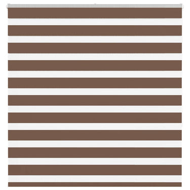 Vidaxl zebra rolgordijn 150x150 cm stofbreedte 145,9cm polyester bruin