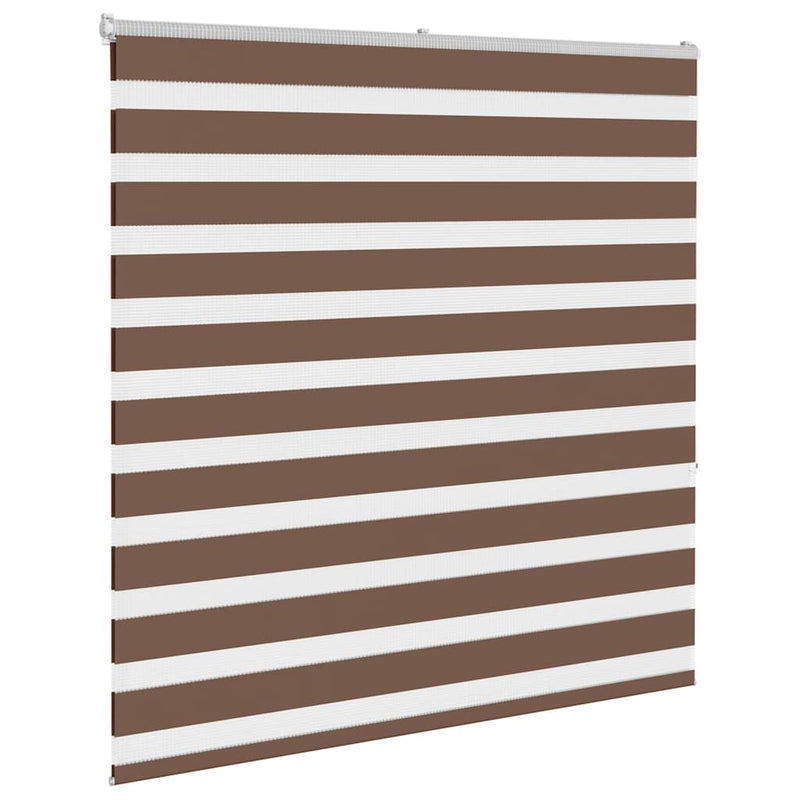 Load image into Gallery viewer, Vidaxl zebra rolgordijn 150x150 cm stofbreedte 145,9cm polyester bruin

