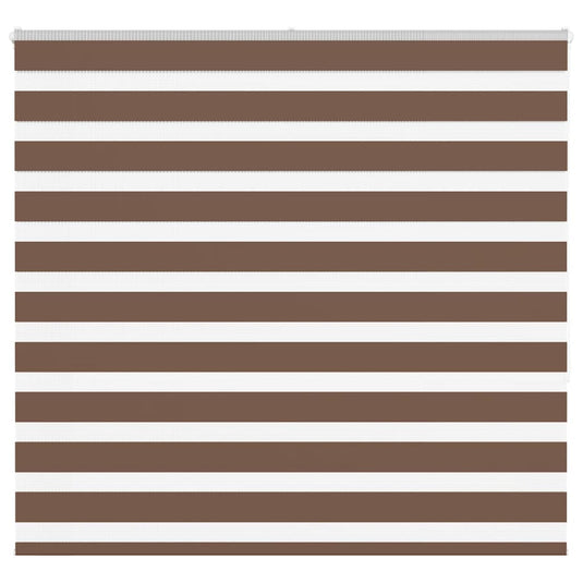 Vidaxl zebra rolgordijn 165x150 cm stofbreedte 160,9cm polyester bruin