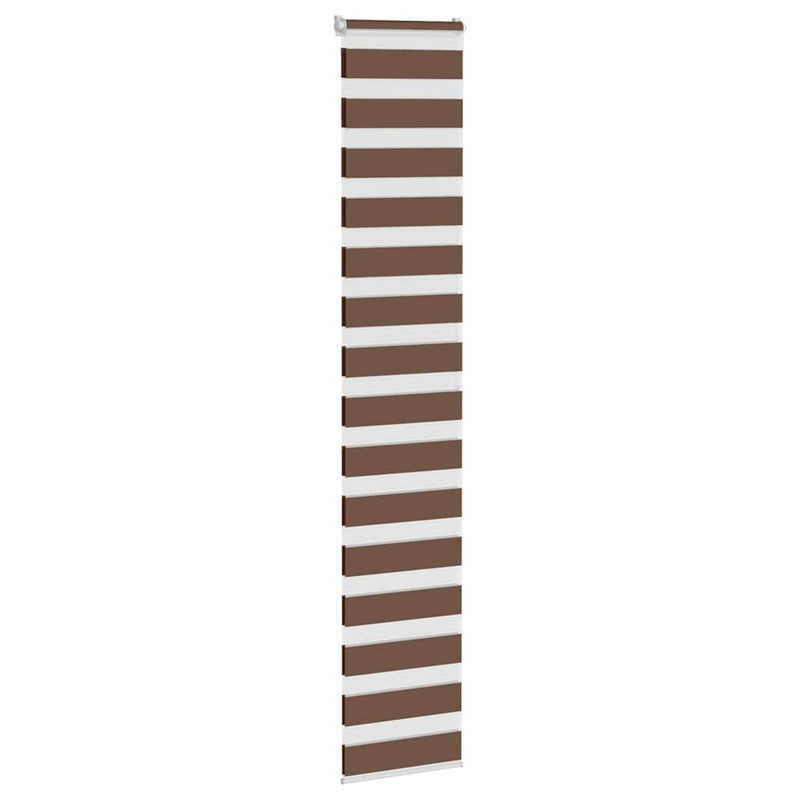 Load image into Gallery viewer, Vidaxl zebra rolgordijn 45x200 cm stofbreedte 40,9 cm polyester bruin
