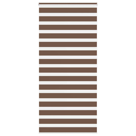 Vidaxl zebra rolgordijn 95x200 cm stofbreedte 90,9 cm polyester bruin