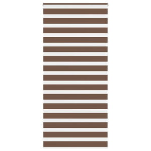 Vidaxl zebra rolgordijn 115x200 cm stofbreedte 110,9cm polyester bruin
