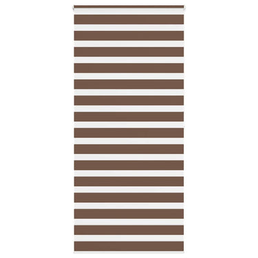 Vidaxl zebra rolgordijn 115x200 cm stofbreedte 110,9cm polyester bruin