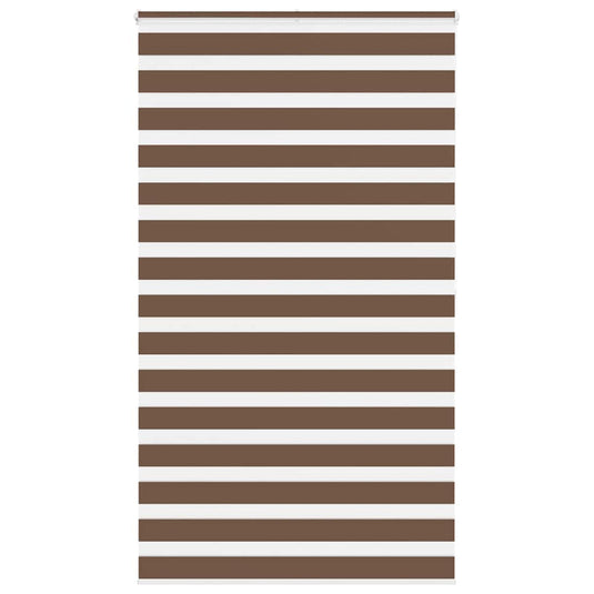 Vidaxl zebra rolgordijn 120x200 cm stofbreedte 115,9cm polyester bruin