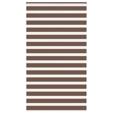 Vidaxl zebra rolgordijn 125x200 cm stofbreedte 120,9cm polyester bruin