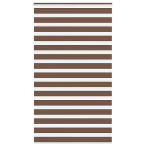 Vidaxl zebra rolgordijn 130x200 cm stofbreedte 125,9cm polyester bruin