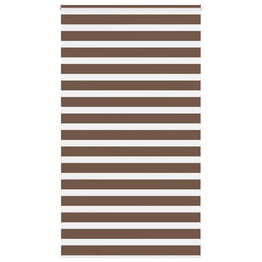 Vidaxl zebra rolgordijn 130x200 cm stofbreedte 125,9cm polyester bruin